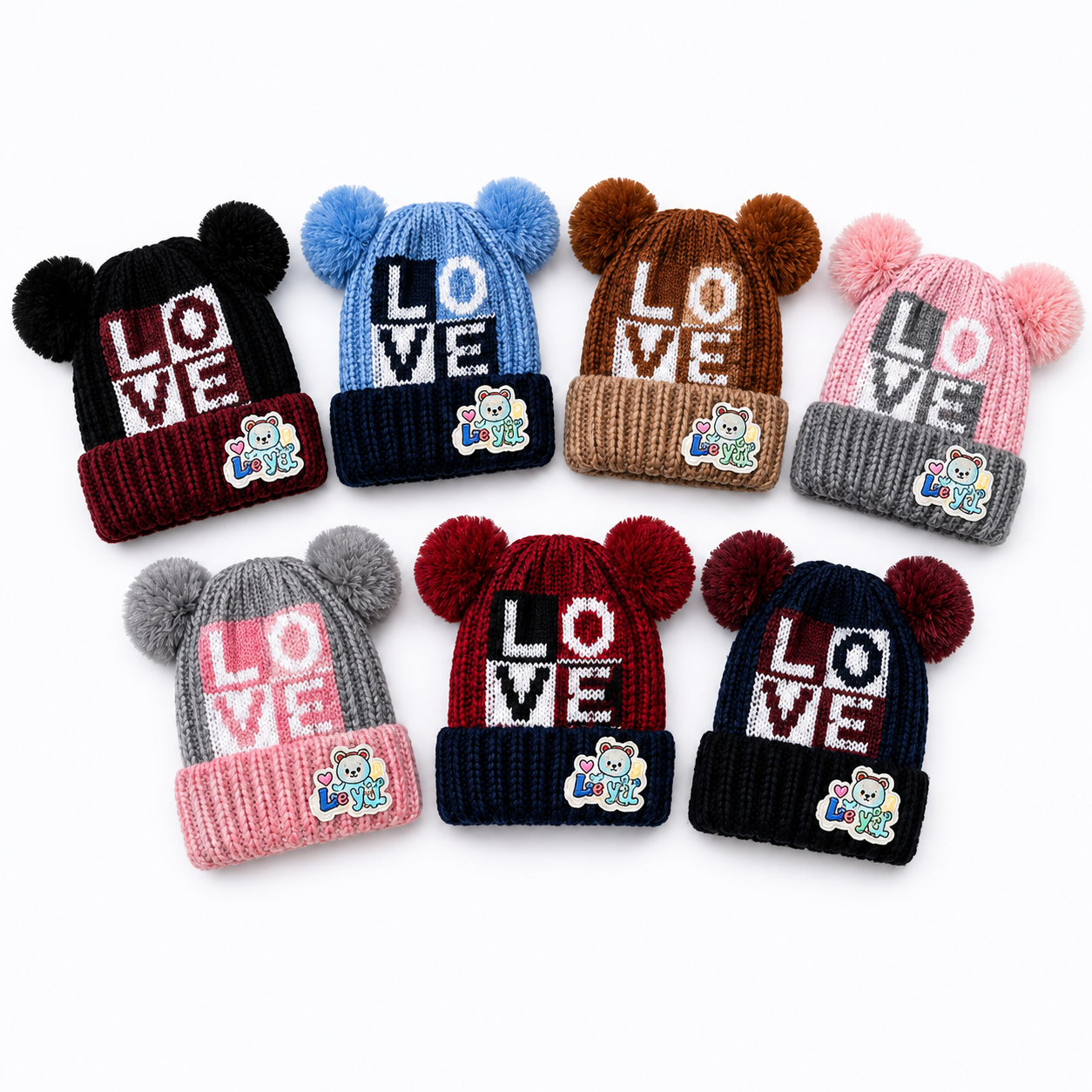 Gorro Infantil Love com Orelhinhas